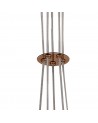 Rosalie Pendant, 5 x G9, Antique Copper/Opal & Copper Glass