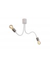 OWEN Flexible Ceiling 2 Light E27 Satin White/Satin Nickel
