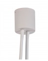 OWEN Flexible Ceiling 2 Light E27 Satin White/Satin Nickel