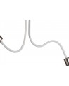 OWEN Flexible Ceiling 2 Light E27 Satin White/Satin Nickel