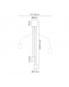 OWEN Flexible Ceiling 2 Light E27 Satin White/Satin Nickel