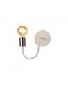 OWEN Flexible Wall Lamp, 1 Light E27 Satin White/Satin Nickel