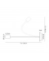 OWEN Flexible Wall Lamp, 1 Light E27 Satin White/Satin Nickel