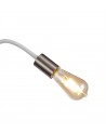 OWEN Flexible Ceiling 1 Light E27 Satin White/Satin Nickel