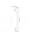 OWEN Flexible Ceiling 1 Light E27, Satin Black/Brushed Copper