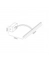 Violet Large 1 Arm Wall Lamp/Picture Light, 10W LED, 3000K, 890lm, Satin Nickel, 3yrs Warranty