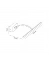 Violet Large 1 Arm Wall Lamp/Picture Light, 10W LED, 3000K, 890lm, Bronze, 3yrs Warranty