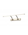 Violet Small 2 Arm Wall Lamp/Picture Light, 14W LED, 3000K, 830lm, Satin Nickel, 3yrs Warranty