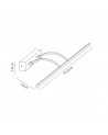Violet Small 2 Arm Wall Lamp/Picture Light, 14W LED, 3000K, 1000lm, Bronze, 3yrs Warranty