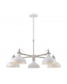 Morgan Telescopic 5 Light, 5 x E27, Sand White/Satin Nickel/White