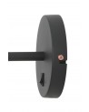 Morgan Adjustable Wall Lamp Switched, 1 x E27, Sand Black/Copper/White