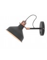 Morgan Adjustable Wall Lamp Switched, 1 x E27, Sand Black/Copper/White