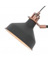 Morgan Adjustable Wall Lamp Switched, 1 x E27, Sand Black/Copper/White