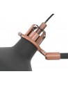Morgan Adjustable Wall Lamp Switched, 1 x E27, Sand Black/Copper/White
