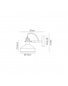 Morgan Adjustable Wall Lamp Switched, 1 x E27, Sand Grey/Copper/White