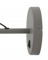 Morgan Adjustable Wall Lamp Switched, 1 x E27, Sand Grey/Copper/White