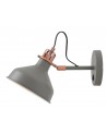 Morgan Adjustable Wall Lamp Switched, 1 x E27, Sand Grey/Copper/White