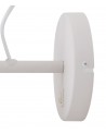 Morgan Adjustable Wall Lamp Switched, 1 x E27, Sand White/Satin Nickel/White