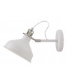 Morgan Adjustable Wall Lamp Switched, 1 x E27, Sand White/Satin Nickel/White