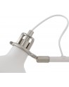 Morgan Adjustable Wall Lamp Switched, 1 x E27, Sand White/Satin Nickel/White