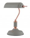 Morgan Table Lamp 1 Light With Toggle Switch, Sand Grey/Copper