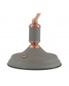 Morgan Table Lamp 1 Light With Toggle Switch, Sand Grey/Copper