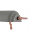 Morgan Table Lamp 1 Light With Toggle Switch, Sand Grey/Copper