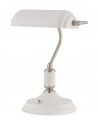 Morgan Table Lamp 1 Light With Toggle Switch, Satin Nickel/Sand White