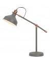Morgan Adjustable Table Lamp, 1 x E27, Sand Grey/Copper/White