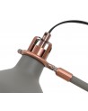 Morgan Adjustable Table Lamp, 1 x E27, Sand Grey/Copper/White