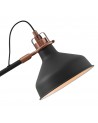 Morgan Adjustable Table Lamp, 1 x E27, Sand Black/Copper/White