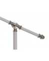 Morgan Adjustable Table Lamp, 1 x E27, Sand White/Satin Nickel/White