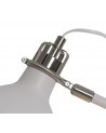 Morgan Adjustable Table Lamp, 1 x E27, Sand White/Satin Nickel/White
