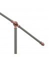 Morgan Adjustable Floor Lamp, 1 x E27, Sand Grey/Copper/White