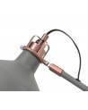 Morgan Adjustable Floor Lamp, 1 x E27, Sand Grey/Copper/White