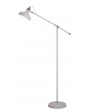 Morgan Adjustable Floor Lamp, 1 x E27, Sand White/Satin Nickel/White