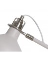 Morgan Adjustable Floor Lamp, 1 x E27, Sand White/Satin Nickel/White