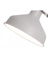Morgan Adjustable Floor Lamp, 1 x E27, Sand White/Satin Nickel/White
