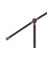 Morgan Adjustable Floor Lamp, 1 x E27, Sand Black/Copper/White