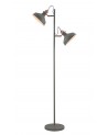Morgan Floor Lamp, 2 x E27, Sand Grey/Copper/White