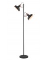 Morgan Floor Lamp, 2 x E27, Sand Back/Copper/White