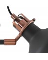 Morgan Floor Lamp, 2 x E27, Sand Back/Copper/White