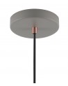 Morgan Small Pendant, 1 x E27, Sand Grey/Copper/White