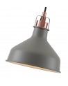 Morgan Small Pendant, 1 x E27, Sand Grey/Copper/White