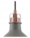 Morgan Small Pendant, 1 x E27, Sand Grey/Copper/White