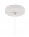 Morgan Small Pendant, 1 x E27, Sand White/Satin Nickel/White