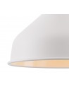 Morgan Small Pendant, 1 x E27, Sand White/Satin Nickel/White