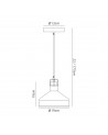 Morgan Small Pendant, 1 x E27, Sand Black/Copper/White