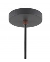 Morgan Small Pendant, 1 x E27, Sand Black/Copper/White