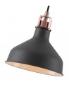 Morgan Small Pendant, 1 x E27, Sand Black/Copper/White